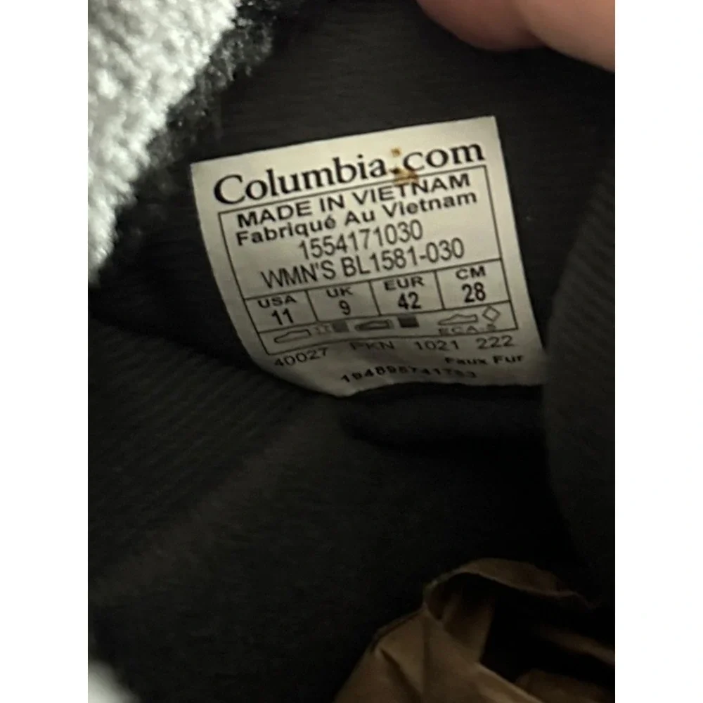 Columbia Women's Ice Maiden II Omni Grip Snow Boots - Size‎ 11 Charcoal/Blue